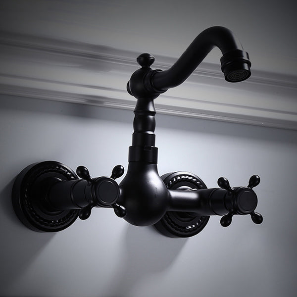 Traditional Wall Mounted Metal Tub Filler Low Arc Waterfall Bathroom Faucet Clearhalo 'Bathroom Remodel & Bathroom Fixtures' 'Bathtub Faucets' 'bathtub_faucets' 'Home Improvement' 'home_improvement' 'home_improvement_bathtub_faucets' 6577929