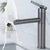 Pull-out Vessel Faucet Modern Style Faucet with One Lever Handle Smoke Gray 9.6" Clearhalo 'Bathroom Remodel & Bathroom Fixtures' 'Bathroom Sink Faucets' 'Bathroom Sinks & Faucet Components' 'bathroom_sink_faucets' 'Home Improvement' 'home_improvement' 'home_improvement_bathroom_sink_faucets' 6577964