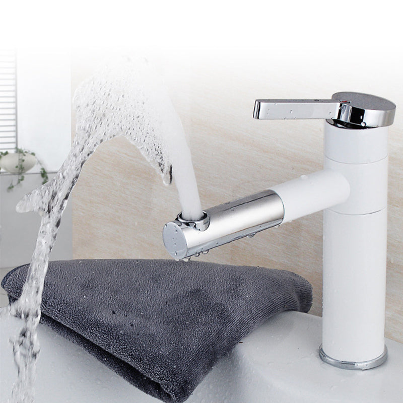 Pull-out Vessel Faucet Modern Style Faucet with One Lever Handle Clearhalo 'Bathroom Remodel & Bathroom Fixtures' 'Bathroom Sink Faucets' 'Bathroom Sinks & Faucet Components' 'bathroom_sink_faucets' 'Home Improvement' 'home_improvement' 'home_improvement_bathroom_sink_faucets' 6577973