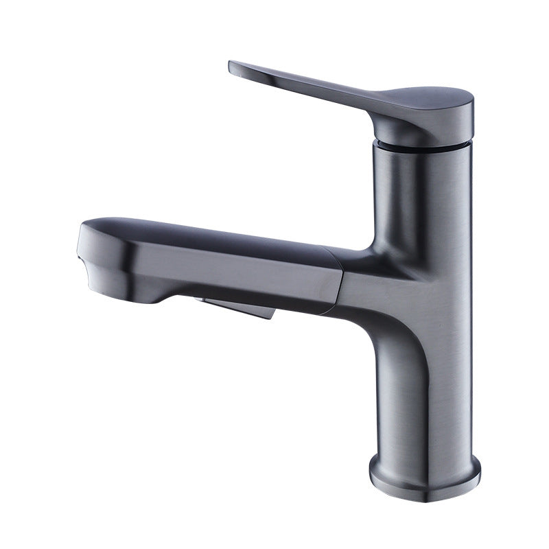 Vessel Sink Faucet Modern Pull-out Bathroom Faucet with One Lever Handle Clearhalo 'Bathroom Remodel & Bathroom Fixtures' 'Bathroom Sink Faucets' 'Bathroom Sinks & Faucet Components' 'bathroom_sink_faucets' 'Home Improvement' 'home_improvement' 'home_improvement_bathroom_sink_faucets' 6578030