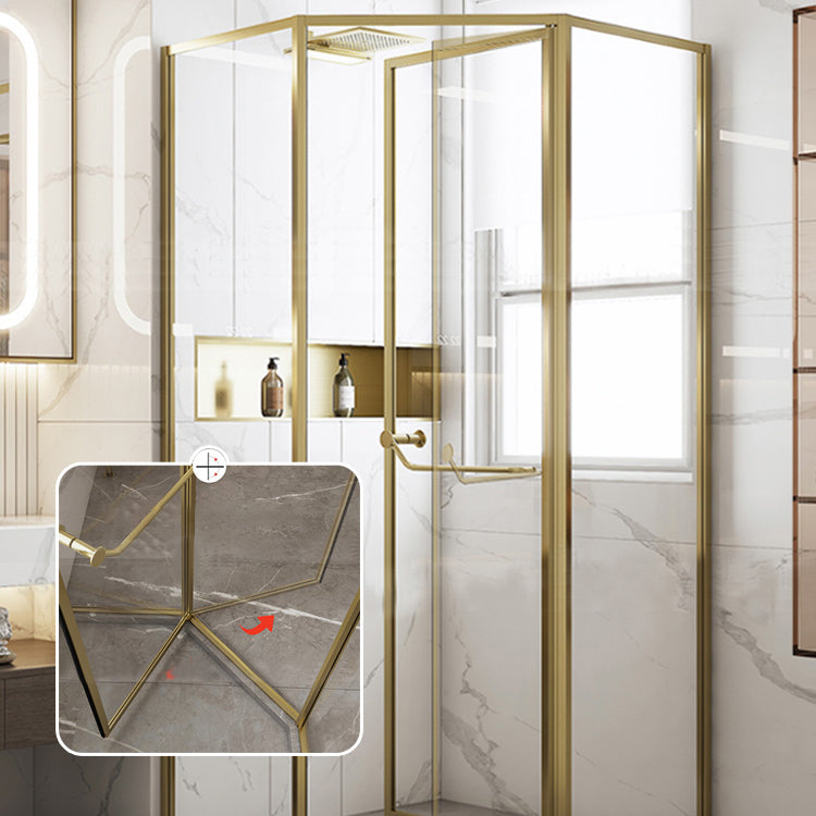 Framed Silver Shower Enclosure Clear Easy Clean Glass Shower Enclosure Clearhalo 'Bathroom Remodel & Bathroom Fixtures' 'Home Improvement' 'home_improvement' 'home_improvement_shower_stalls_enclosures' 'Shower Stalls & Enclosures' 'shower_stalls_enclosures' 'Showers & Bathtubs' 6578210