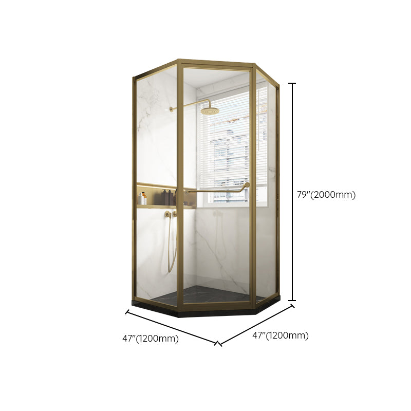 Framed Silver Shower Enclosure Clear Easy Clean Glass Shower Enclosure Clearhalo 'Bathroom Remodel & Bathroom Fixtures' 'Home Improvement' 'home_improvement' 'home_improvement_shower_stalls_enclosures' 'Shower Stalls & Enclosures' 'shower_stalls_enclosures' 'Showers & Bathtubs' 6578223