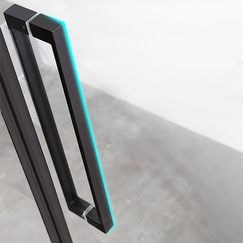 Shower Enclosure Semi-Frameless Single Sliding Neo-Angle Shower Stall Clearhalo 'Bathroom Remodel & Bathroom Fixtures' 'Home Improvement' 'home_improvement' 'home_improvement_shower_stalls_enclosures' 'Shower Stalls & Enclosures' 'shower_stalls_enclosures' 'Showers & Bathtubs' 6578245