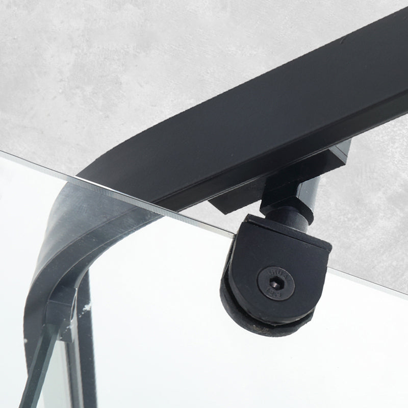 Shower Stall Black Semi-Frameless No-Angle Clear Corner Shower Stall Clearhalo 'Bathroom Remodel & Bathroom Fixtures' 'Home Improvement' 'home_improvement' 'home_improvement_shower_stalls_enclosures' 'Shower Stalls & Enclosures' 'shower_stalls_enclosures' 'Showers & Bathtubs' 6578279