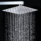 Contemporary Shower Combo Fixed Shower Head Stainless Steel Wall-Mount Square Shower Head Clearhalo 'Bathroom Remodel & Bathroom Fixtures' 'Home Improvement' 'home_improvement' 'home_improvement_shower_heads' 'Shower Heads' 'shower_heads' 'Showers & Bathtubs Plumbing' 'Showers & Bathtubs' 6578289