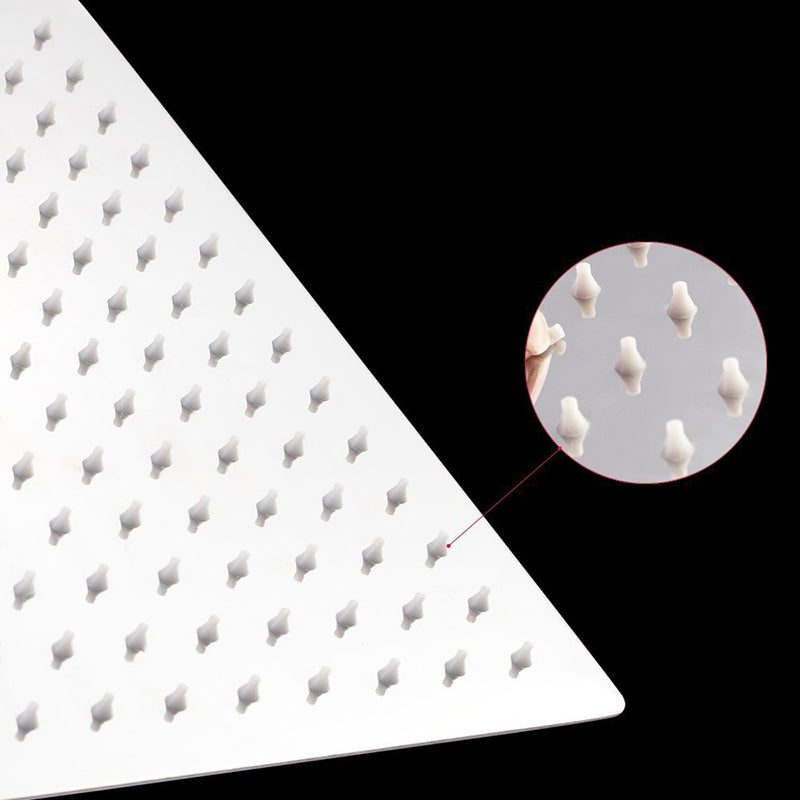 Contemporary Shower Combo Fixed Shower Head Stainless Steel Wall-Mount Square Shower Head Clearhalo 'Bathroom Remodel & Bathroom Fixtures' 'Home Improvement' 'home_improvement' 'home_improvement_shower_heads' 'Shower Heads' 'shower_heads' 'Showers & Bathtubs Plumbing' 'Showers & Bathtubs' 6578296