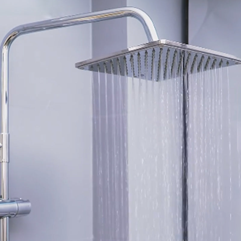 Contemporary Shower Head Combo Dual Shower Head Stainless Steel Wall-Mount Shower Head Clearhalo 'Bathroom Remodel & Bathroom Fixtures' 'Home Improvement' 'home_improvement' 'home_improvement_shower_heads' 'Shower Heads' 'shower_heads' 'Showers & Bathtubs Plumbing' 'Showers & Bathtubs' 6578304