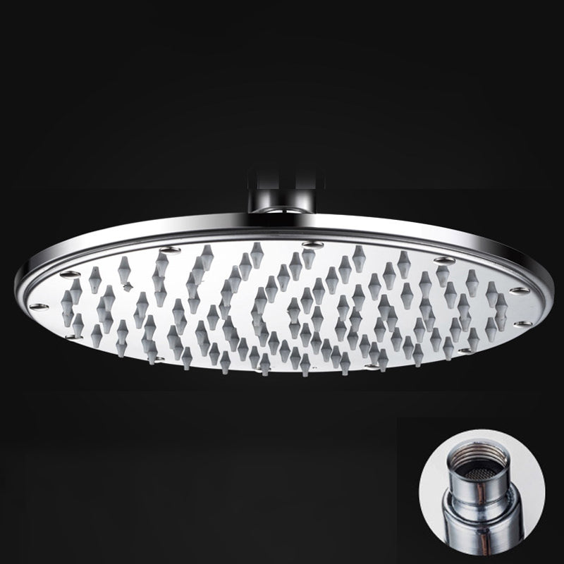 Contemporary Shower Head Combo Dual Shower Head Stainless Steel Wall-Mount Shower Head Round Top Spray Clearhalo 'Bathroom Remodel & Bathroom Fixtures' 'Home Improvement' 'home_improvement' 'home_improvement_shower_heads' 'Shower Heads' 'shower_heads' 'Showers & Bathtubs Plumbing' 'Showers & Bathtubs' 6578308