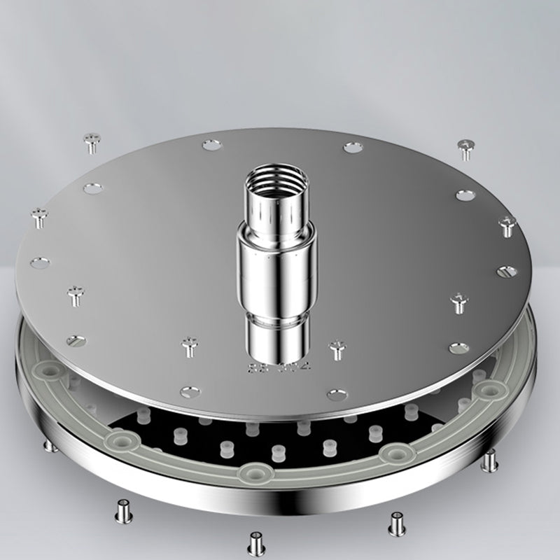 Contemporary Shower Head Combo Dual Shower Head Stainless Steel Wall-Mount Shower Head Clearhalo 'Bathroom Remodel & Bathroom Fixtures' 'Home Improvement' 'home_improvement' 'home_improvement_shower_heads' 'Shower Heads' 'shower_heads' 'Showers & Bathtubs Plumbing' 'Showers & Bathtubs' 6578324