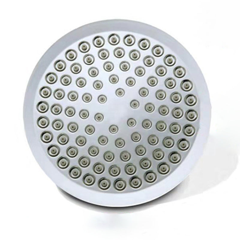 Contemporary Shower Combo Fixed Shower Head Stainless Steel Wall-Mount Round Shower Head Clearhalo 'Bathroom Remodel & Bathroom Fixtures' 'Home Improvement' 'home_improvement' 'home_improvement_shower_heads' 'Shower Heads' 'shower_heads' 'Showers & Bathtubs Plumbing' 'Showers & Bathtubs' 6578347