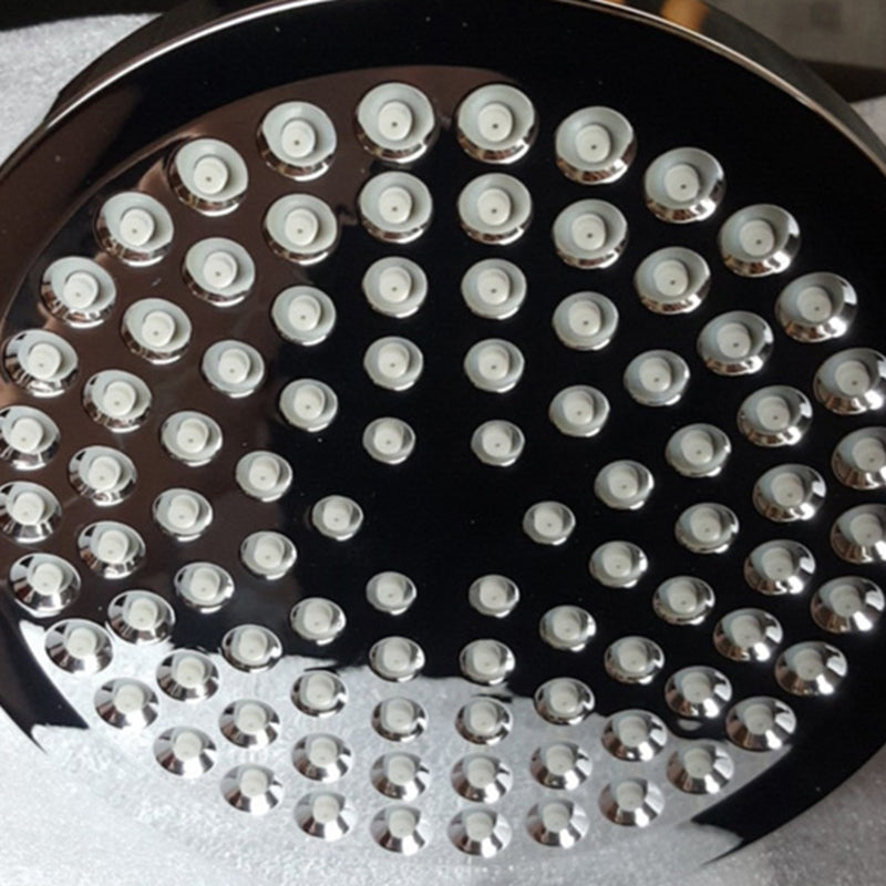 Contemporary Shower Combo Fixed Shower Head Stainless Steel Wall-Mount Round Shower Head Clearhalo 'Bathroom Remodel & Bathroom Fixtures' 'Home Improvement' 'home_improvement' 'home_improvement_shower_heads' 'Shower Heads' 'shower_heads' 'Showers & Bathtubs Plumbing' 'Showers & Bathtubs' 6578349