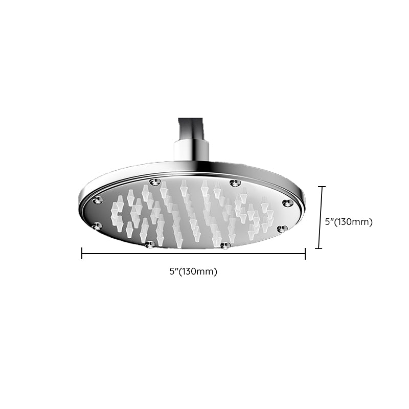 Contemporary Shower Head Combo Polished Stainless Steel Ceiling Mounted Shower Head Clearhalo 'Bathroom Remodel & Bathroom Fixtures' 'Home Improvement' 'home_improvement' 'home_improvement_shower_heads' 'Shower Heads' 'shower_heads' 'Showers & Bathtubs Plumbing' 'Showers & Bathtubs' 6578388
