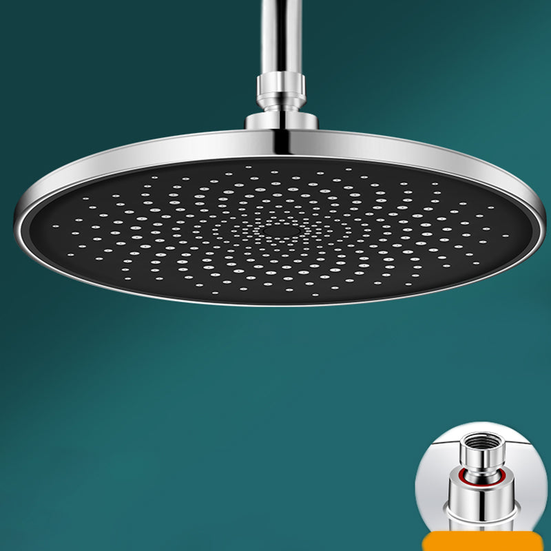 Contemporary Shower Head Combo Rain Fall Chrome Wall-Mount Shower Head Silver Top Spray Clearhalo 'Bathroom Remodel & Bathroom Fixtures' 'Home Improvement' 'home_improvement' 'home_improvement_shower_heads' 'Shower Heads' 'shower_heads' 'Showers & Bathtubs Plumbing' 'Showers & Bathtubs' 6578390