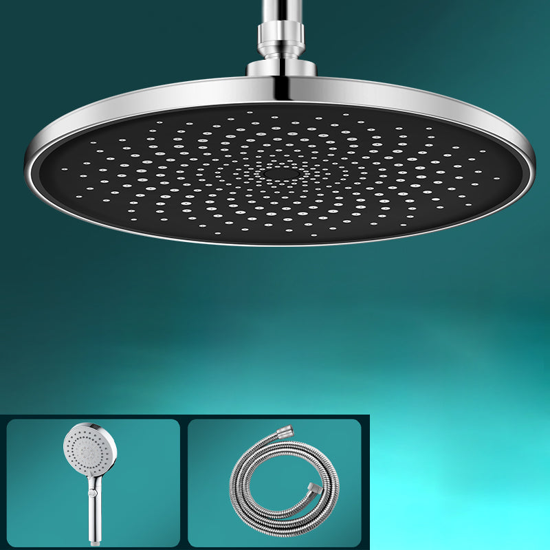 Contemporary Shower Head Combo Rain Fall Chrome Wall-Mount Shower Head Silver Large Shower Head & Hand Shower & Hose Clearhalo 'Bathroom Remodel & Bathroom Fixtures' 'Home Improvement' 'home_improvement' 'home_improvement_shower_heads' 'Shower Heads' 'shower_heads' 'Showers & Bathtubs Plumbing' 'Showers & Bathtubs' 6578397