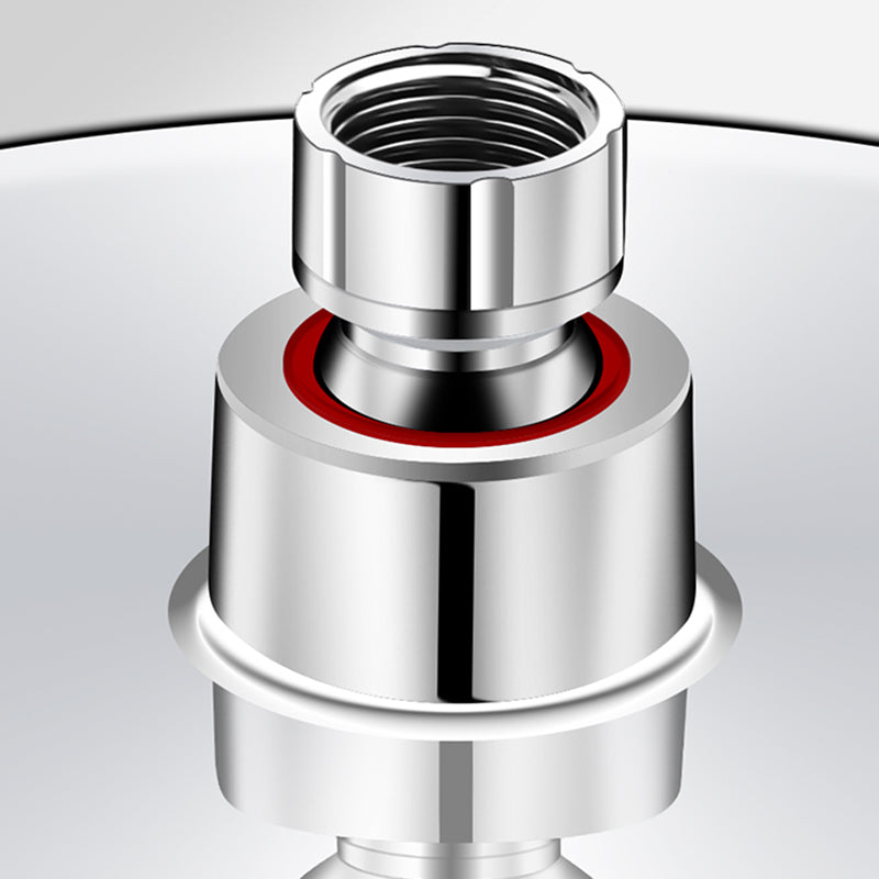 Contemporary Shower Head Combo Rain Fall Chrome Wall-Mount Shower Head Clearhalo 'Bathroom Remodel & Bathroom Fixtures' 'Home Improvement' 'home_improvement' 'home_improvement_shower_heads' 'Shower Heads' 'shower_heads' 'Showers & Bathtubs Plumbing' 'Showers & Bathtubs' 6578400