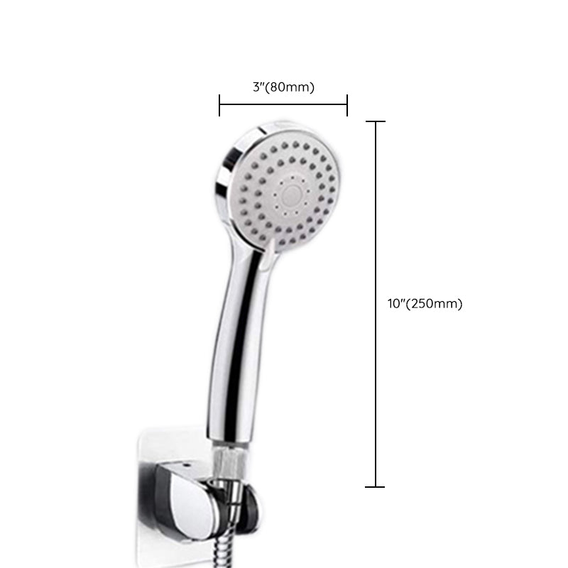Contemporary Shower Combo Dual Shower Head Chrome Wall-Mount Round Shower Head Clearhalo 'Bathroom Remodel & Bathroom Fixtures' 'Home Improvement' 'home_improvement' 'home_improvement_shower_heads' 'Shower Heads' 'shower_heads' 'Showers & Bathtubs Plumbing' 'Showers & Bathtubs' 6578424