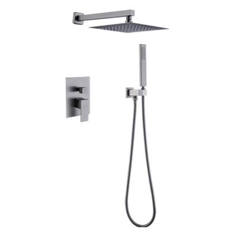 Shower System Massage Jet Lever Handheld Shower Head Shower Combo 2 Shower Arm Included Clearhalo 'Bathroom Remodel & Bathroom Fixtures' 'Home Improvement' 'home_improvement' 'home_improvement_shower_faucets' 'Shower Faucets & Systems' 'shower_faucets' 'Showers & Bathtubs Plumbing' 'Showers & Bathtubs' 6578426