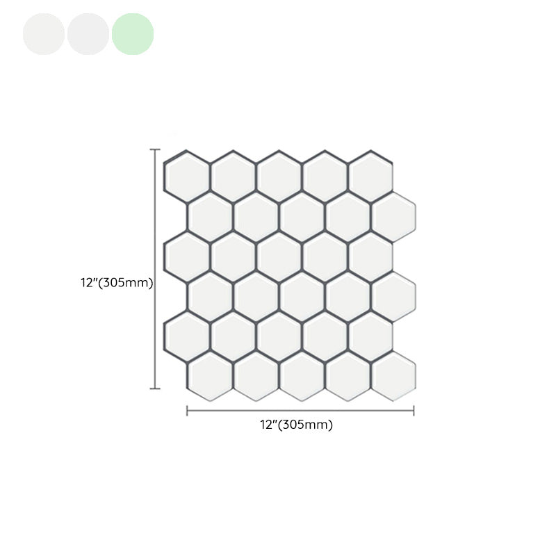 Peel and Stick Wall Tile Water Resistant Hexagonal PVC Peel and Stick Wall Tile Clearhalo 'Flooring 'Home Improvement' 'home_improvement' 'home_improvement_peel_stick_blacksplash' 'Peel & Stick Backsplash Tile' 'peel_stick_blacksplash' 'Walls & Ceilings' Walls and Ceiling' 6578508