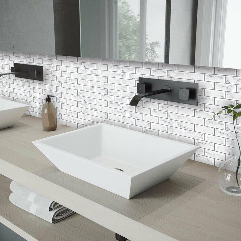 Peel and Stick Tiles Rectangle Stain Resistant PVC Subway Peel and Stick Tiles for Kitchen Clearhalo 'Flooring 'Home Improvement' 'home_improvement' 'home_improvement_peel_stick_blacksplash' 'Peel & Stick Backsplash Tile' 'peel_stick_blacksplash' 'Walls & Ceilings' Walls and Ceiling' 6578510