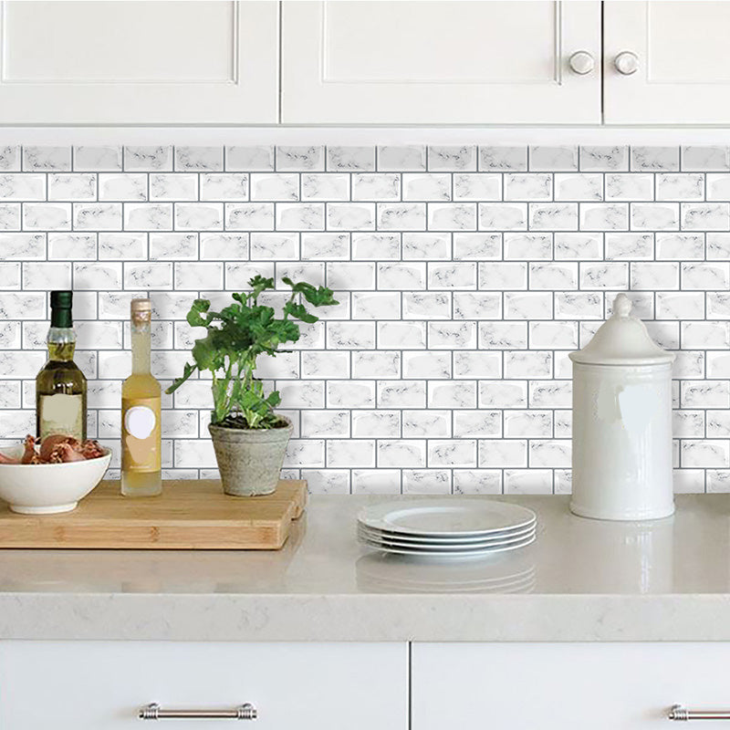 Peel and Stick Tiles Rectangle Stain Resistant PVC Subway Peel and Stick Tiles for Kitchen Clearhalo 'Flooring 'Home Improvement' 'home_improvement' 'home_improvement_peel_stick_blacksplash' 'Peel & Stick Backsplash Tile' 'peel_stick_blacksplash' 'Walls & Ceilings' Walls and Ceiling' 6578511