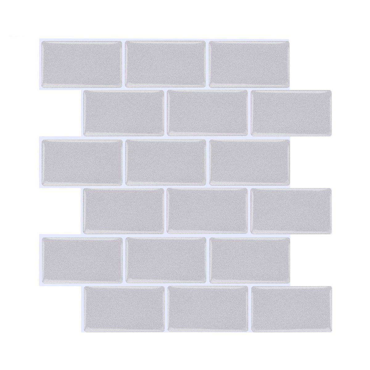 Peel and Stick Tiles Rectangle Stain Resistant PVC Subway Peel and Stick Tiles for Kitchen Light Gray Clearhalo 'Flooring 'Home Improvement' 'home_improvement' 'home_improvement_peel_stick_blacksplash' 'Peel & Stick Backsplash Tile' 'peel_stick_blacksplash' 'Walls & Ceilings' Walls and Ceiling' 6578519