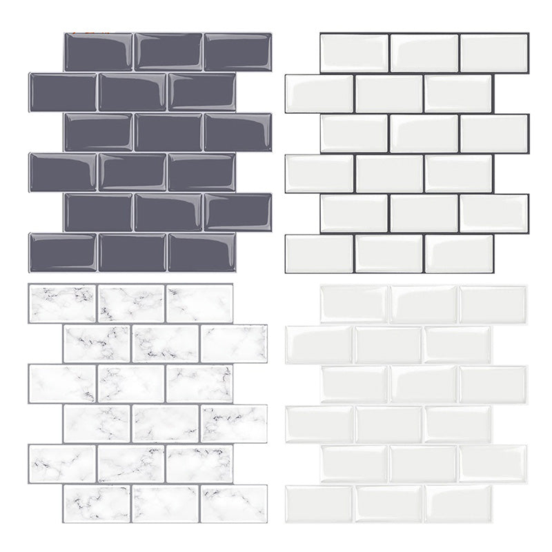 Peel and Stick Tiles Rectangle Stain Resistant PVC Subway Peel and Stick Tiles for Kitchen Clearhalo 'Flooring 'Home Improvement' 'home_improvement' 'home_improvement_peel_stick_blacksplash' 'Peel & Stick Backsplash Tile' 'peel_stick_blacksplash' 'Walls & Ceilings' Walls and Ceiling' 6578521