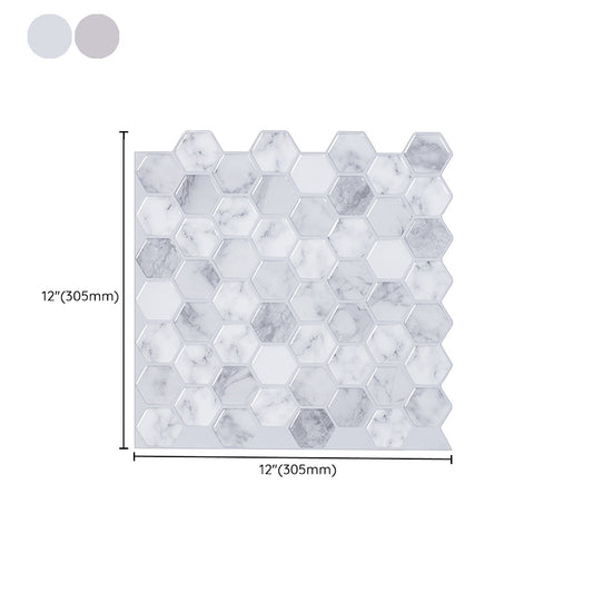 Peel and Stick Tile Waterproof Hexagonal Plastic Peel and Stick Tile for Shower Clearhalo 'Flooring 'Home Improvement' 'home_improvement' 'home_improvement_peel_stick_blacksplash' 'Peel & Stick Backsplash Tile' 'peel_stick_blacksplash' 'Walls & Ceilings' Walls and Ceiling' 6578532