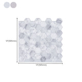 Peel and Stick Tile Waterproof Hexagonal Plastic Peel and Stick Tile for Shower Clearhalo 'Flooring 'Home Improvement' 'home_improvement' 'home_improvement_peel_stick_blacksplash' 'Peel & Stick Backsplash Tile' 'peel_stick_blacksplash' 'Walls & Ceilings' Walls and Ceiling' 6578532