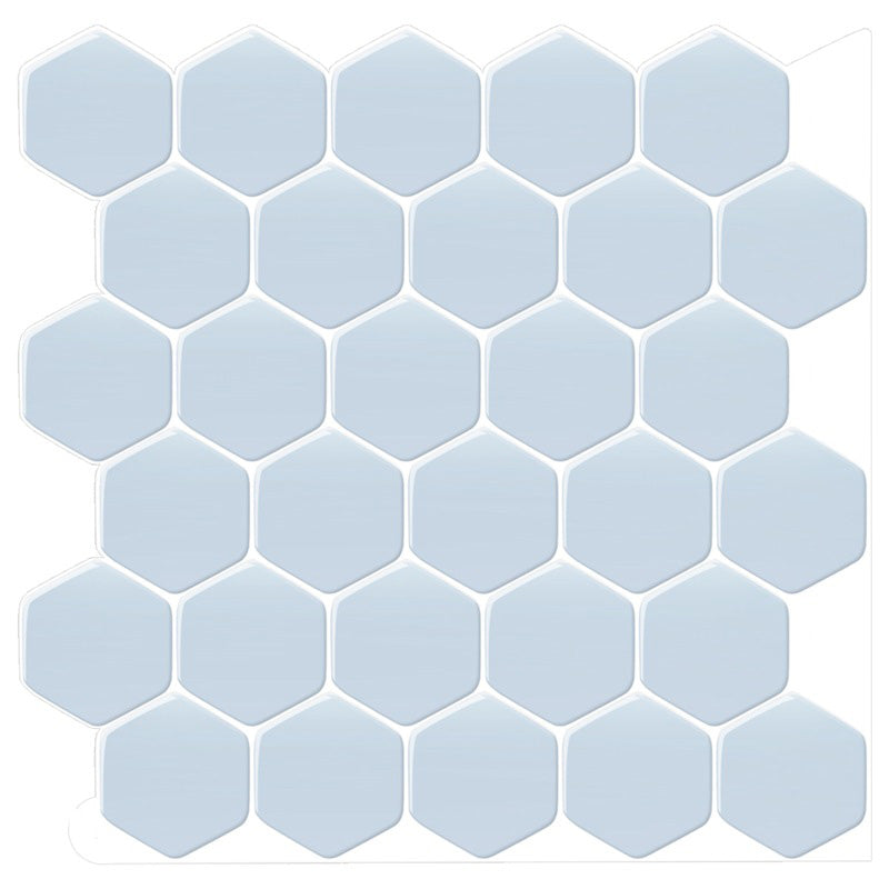 Peel and Stick Tiles Solid Color Hexagonal Scratch Resistant Peel and Stick Tiles Blue Clearhalo 'Flooring 'Home Improvement' 'home_improvement' 'home_improvement_peel_stick_blacksplash' 'Peel & Stick Backsplash Tile' 'peel_stick_blacksplash' 'Walls & Ceilings' Walls and Ceiling' 6578551