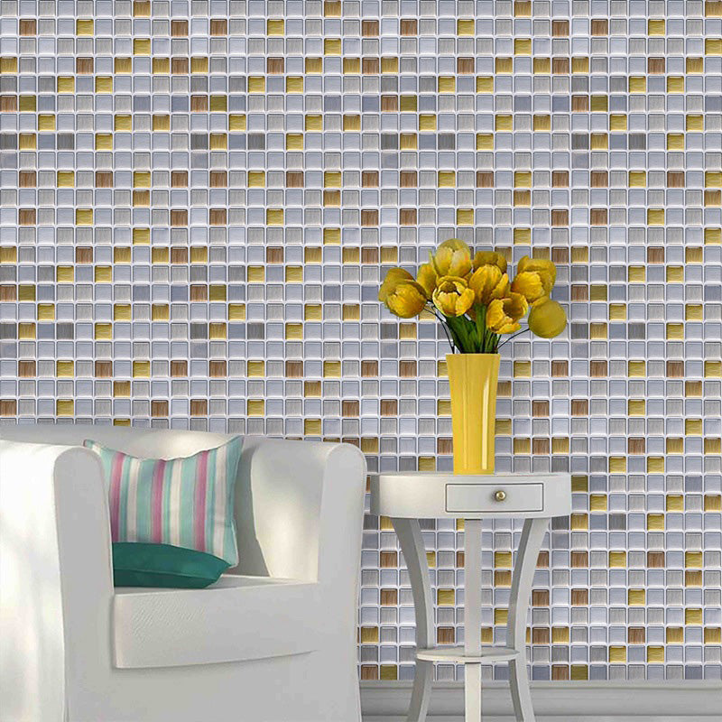Peel and Stick Tile Mosaic Stain Resistant Square Peel and Stick Tile for Kitchen Clearhalo 'Flooring 'Home Improvement' 'home_improvement' 'home_improvement_peel_stick_blacksplash' 'Peel & Stick Backsplash Tile' 'peel_stick_blacksplash' 'Walls & Ceilings' Walls and Ceiling' 6578557