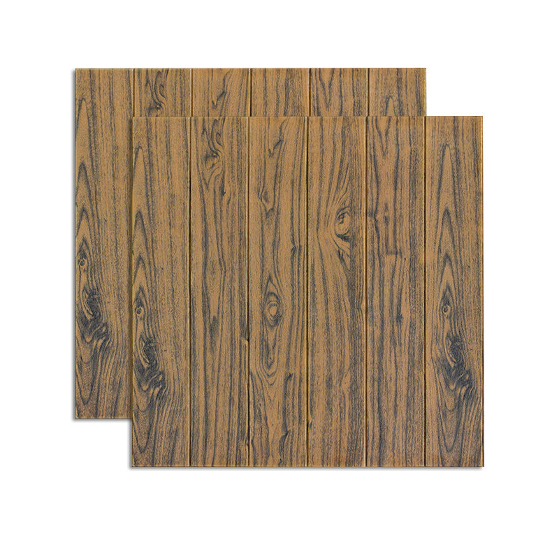 Modern Wood Paneling Smooth Wall Interior Wood Plank Set of 2 Brown Yellow 0.2" Clearhalo 'Flooring 'Home Improvement' 'home_improvement' 'home_improvement_wall_paneling' 'Wall Paneling' 'wall_paneling' 'Walls & Ceilings' Walls and Ceiling' 6578651