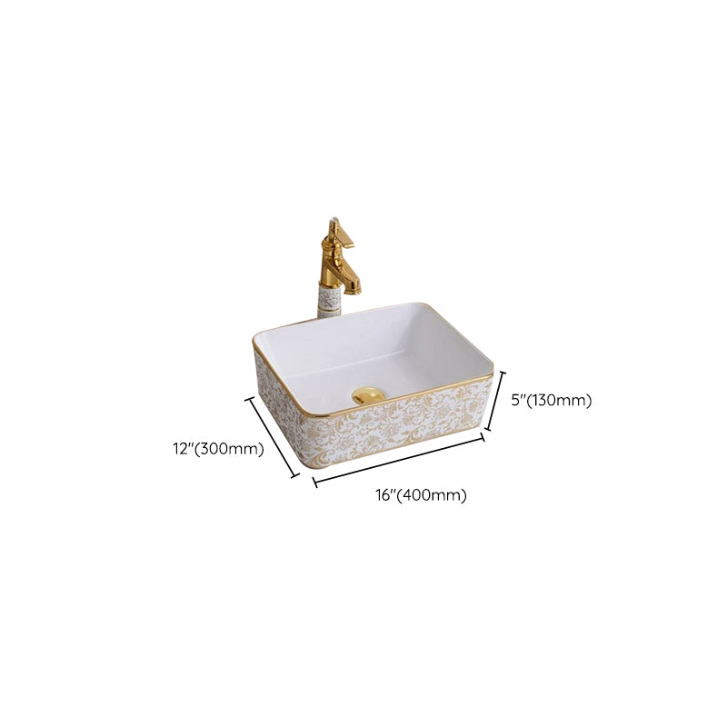 Traditional Vessel Lavatory Sink Oval-Shape Porcelain with Faucet Bathroom Sink Clearhalo 'Bathroom Remodel & Bathroom Fixtures' 'Bathroom Sinks & Faucet Components' 'Bathroom Sinks' 'bathroom_sink' 'Home Improvement' 'home_improvement' 'home_improvement_bathroom_sink' 6582600