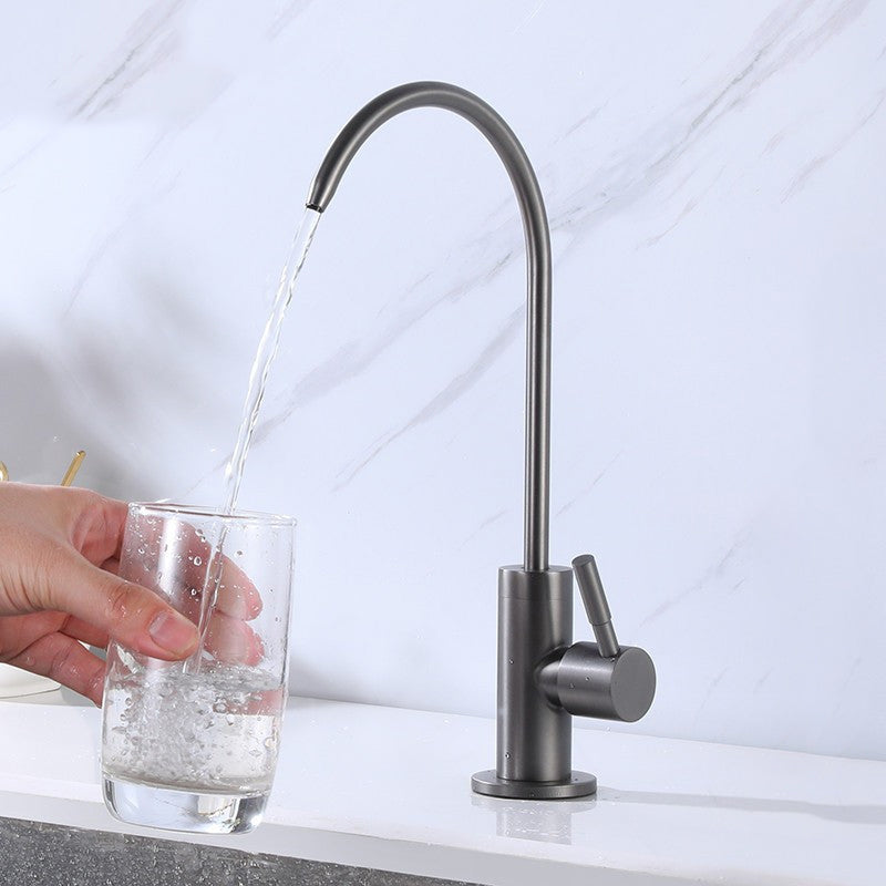 Modern 1-Handle Bar Faucet 1 Hole Drinking Water Dispenser Beverage Kitchen Faucet Clearhalo 'Home Improvement' 'home_improvement' 'home_improvement_kitchen_faucets' 'Kitchen Faucets' 'Kitchen Remodel & Kitchen Fixtures' 'Kitchen Sinks & Faucet Components' 'kitchen_faucets' 6585189