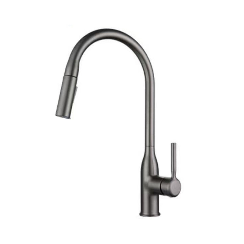 Modern Kitchen Faucet Pull down Sprayer Bar Faucet with Handle and Supply Line Clearhalo 'Home Improvement' 'home_improvement' 'home_improvement_kitchen_faucets' 'Kitchen Faucets' 'Kitchen Remodel & Kitchen Fixtures' 'Kitchen Sinks & Faucet Components' 'kitchen_faucets' 6585213