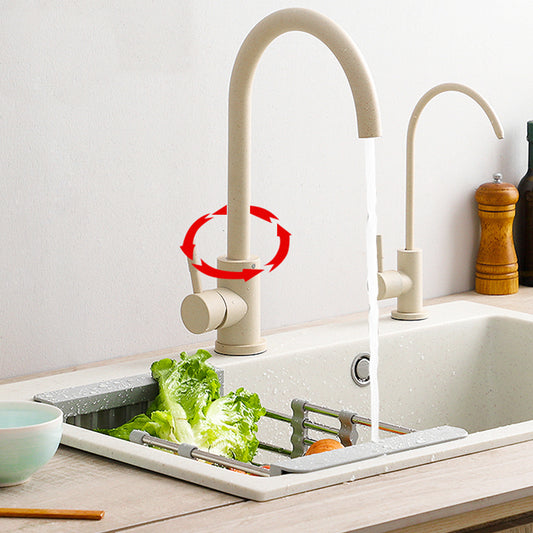 Modern 1-Handle Bar Faucet with Supply Lines Kitchen Faucet in Black Clearhalo 'Home Improvement' 'home_improvement' 'home_improvement_kitchen_faucets' 'Kitchen Faucets' 'Kitchen Remodel & Kitchen Fixtures' 'Kitchen Sinks & Faucet Components' 'kitchen_faucets' 6585266