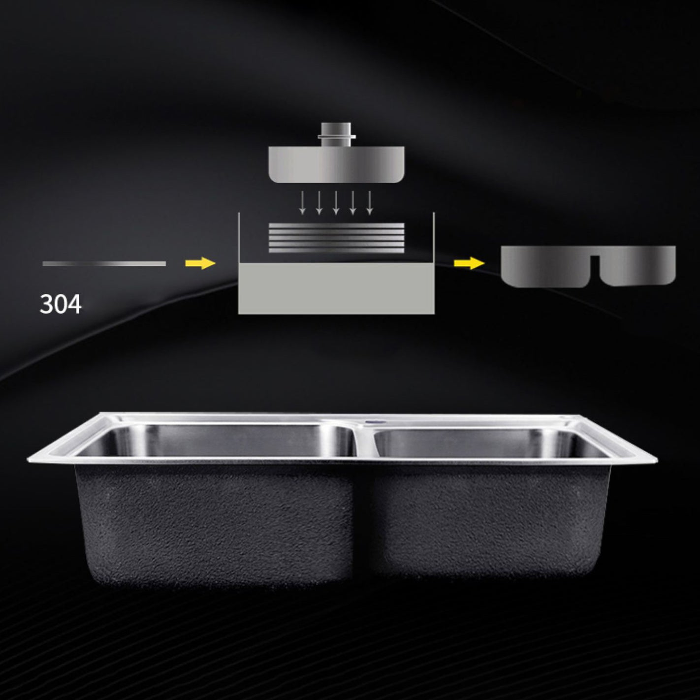Rectangle 2 Holes Kitchen Sink Stainless Steel Double Basin Sink Clearhalo 'Home Improvement' 'home_improvement' 'home_improvement_kitchen_sinks' 'Kitchen Remodel & Kitchen Fixtures' 'Kitchen Sinks & Faucet Components' 'Kitchen Sinks' 'kitchen_sinks' 6585342