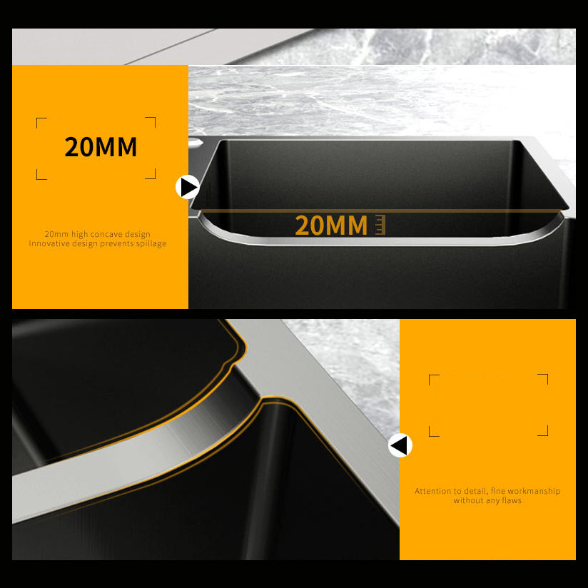 Stainless Steel 2 Holes Sink Contemporary Kitchen Sink with Basket Strainer Clearhalo 'Home Improvement' 'home_improvement' 'home_improvement_kitchen_sinks' 'Kitchen Remodel & Kitchen Fixtures' 'Kitchen Sinks & Faucet Components' 'Kitchen Sinks' 'kitchen_sinks' 6585371