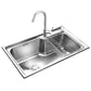 Stainless Steel 1 Holes Sink Contemporary Kitchen Sink with Basket Strainer Clearhalo 'Home Improvement' 'home_improvement' 'home_improvement_kitchen_sinks' 'Kitchen Remodel & Kitchen Fixtures' 'Kitchen Sinks & Faucet Components' 'Kitchen Sinks' 'kitchen_sinks' 6585408