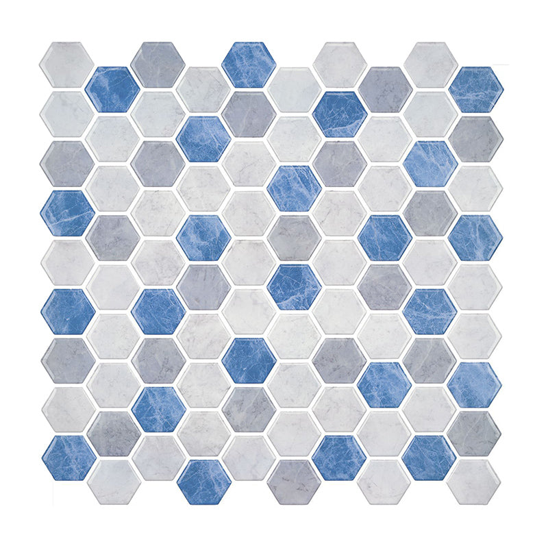 Modern Field Tile Waterproof Hexagon Pattern Peel and Stick Tile Over Tile Clearhalo 'Flooring 'Home Improvement' 'home_improvement' 'home_improvement_peel_stick_blacksplash' 'Peel & Stick Backsplash Tile' 'peel_stick_blacksplash' 'Walls & Ceilings' Walls and Ceiling' 6585635