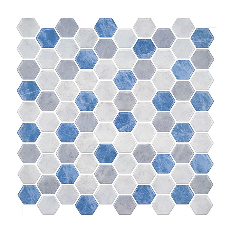 Modern Field Tile Waterproof Hexagon Pattern Peel and Stick Tile Over Tile Clearhalo 'Flooring 'Home Improvement' 'home_improvement' 'home_improvement_peel_stick_blacksplash' 'Peel & Stick Backsplash Tile' 'peel_stick_blacksplash' 'Walls & Ceilings' Walls and Ceiling' 6585635