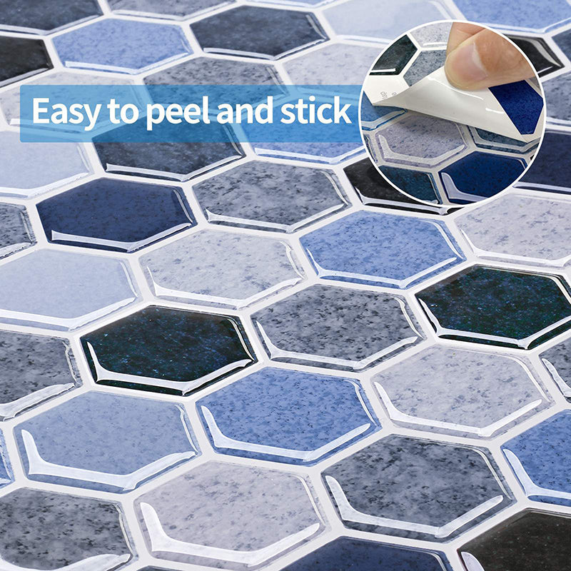 Modern Field Tile Waterproof Hexagon Pattern Peel and Stick Tile Over Tile Clearhalo 'Flooring 'Home Improvement' 'home_improvement' 'home_improvement_peel_stick_blacksplash' 'Peel & Stick Backsplash Tile' 'peel_stick_blacksplash' 'Walls & Ceilings' Walls and Ceiling' 6585638