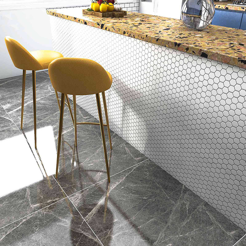 Modern Field Tile Waterproof Hexagon Pattern Peel and Stick Tile Over Tile Clearhalo 'Flooring 'Home Improvement' 'home_improvement' 'home_improvement_peel_stick_blacksplash' 'Peel & Stick Backsplash Tile' 'peel_stick_blacksplash' 'Walls & Ceilings' Walls and Ceiling' 6585643
