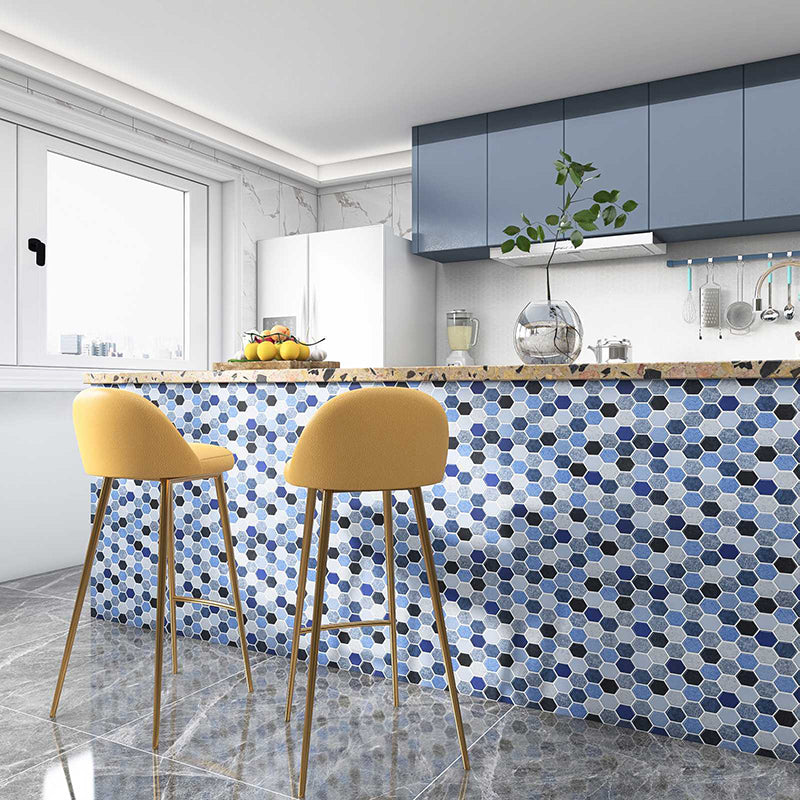 Modern Field Tile Waterproof Hexagon Pattern Peel and Stick Tile Over Tile Clearhalo 'Flooring 'Home Improvement' 'home_improvement' 'home_improvement_peel_stick_blacksplash' 'Peel & Stick Backsplash Tile' 'peel_stick_blacksplash' 'Walls & Ceilings' Walls and Ceiling' 6585644