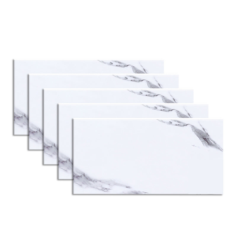 Contemporary Peel and Stick Backsplash Bathroom Field Tile Wallpaper White-Gray Clearhalo 'Flooring 'Home Improvement' 'home_improvement' 'home_improvement_peel_stick_blacksplash' 'Peel & Stick Backsplash Tile' 'peel_stick_blacksplash' 'Walls & Ceilings' Walls and Ceiling' 6585657