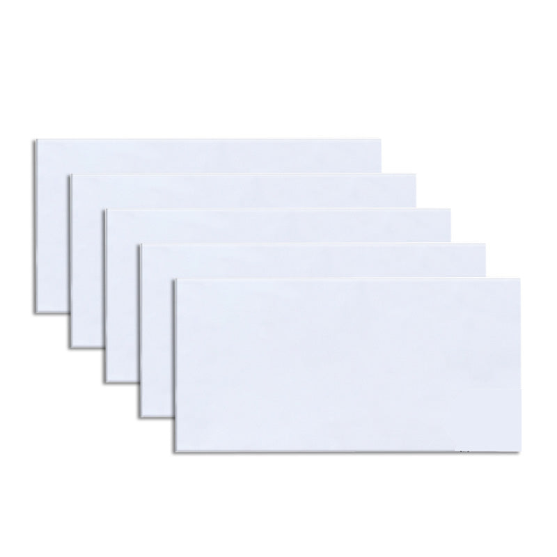 Contemporary Peel and Stick Backsplash Bathroom Field Tile Wallpaper Gloss White Clearhalo 'Flooring 'Home Improvement' 'home_improvement' 'home_improvement_peel_stick_blacksplash' 'Peel & Stick Backsplash Tile' 'peel_stick_blacksplash' 'Walls & Ceilings' Walls and Ceiling' 6585660