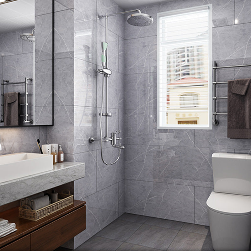 Contemporary Peel and Stick Backsplash Bathroom Field Tile Wallpaper Light Gray 50-Piece Set Clearhalo 'Flooring 'Home Improvement' 'home_improvement' 'home_improvement_peel_stick_blacksplash' 'Peel & Stick Backsplash Tile' 'peel_stick_blacksplash' 'Walls & Ceilings' Walls and Ceiling' 6585662