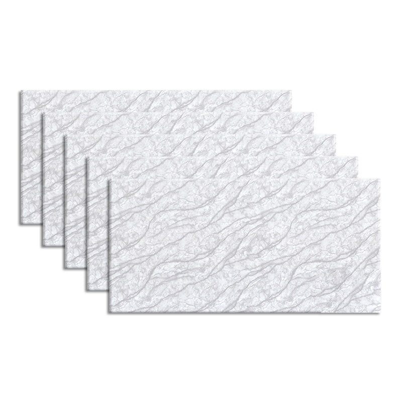 Contemporary Peel and Stick Backsplash Bathroom Field Tile Wallpaper Gray-White Clearhalo 'Flooring 'Home Improvement' 'home_improvement' 'home_improvement_peel_stick_blacksplash' 'Peel & Stick Backsplash Tile' 'peel_stick_blacksplash' 'Walls & Ceilings' Walls and Ceiling' 6585674