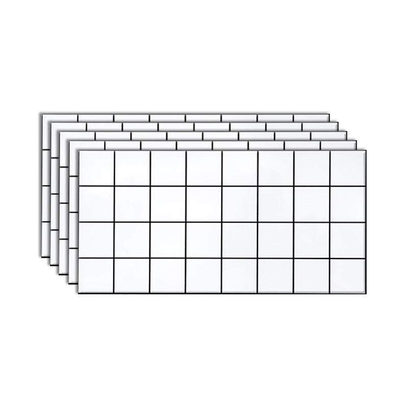 Single Tile Peel and Stick Backsplash Contemporary Kitchen Wallpaper White Plaid Clearhalo 'Flooring 'Home Improvement' 'home_improvement' 'home_improvement_peel_stick_blacksplash' 'Peel & Stick Backsplash Tile' 'peel_stick_blacksplash' 'Walls & Ceilings' Walls and Ceiling' 6585687