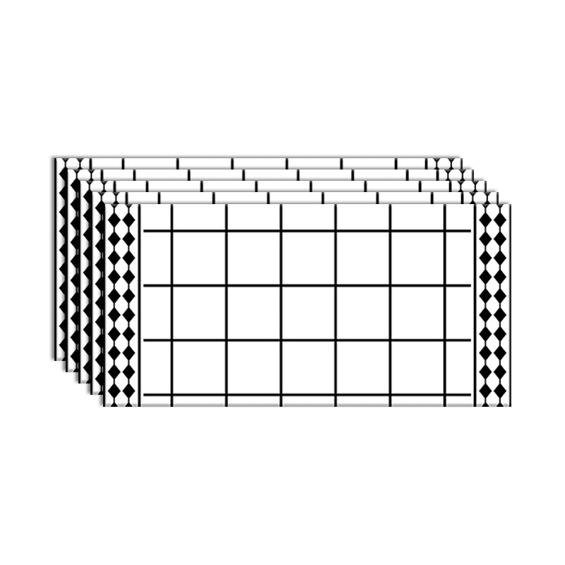 Single Tile Peel and Stick Backsplash Contemporary Kitchen Wallpaper Black White Clearhalo 'Flooring 'Home Improvement' 'home_improvement' 'home_improvement_peel_stick_blacksplash' 'Peel & Stick Backsplash Tile' 'peel_stick_blacksplash' 'Walls & Ceilings' Walls and Ceiling' 6585705