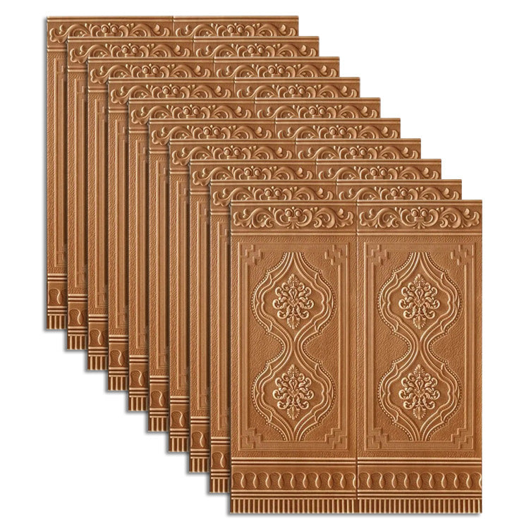 Contemporary Wall Plank 3D Print Bathroom Living Room Wall Panels Set of 10 Coffee Clearhalo 'Flooring 'Home Improvement' 'home_improvement' 'home_improvement_wall_paneling' 'Wall Paneling' 'wall_paneling' 'Walls & Ceilings' Walls and Ceiling' 6585731